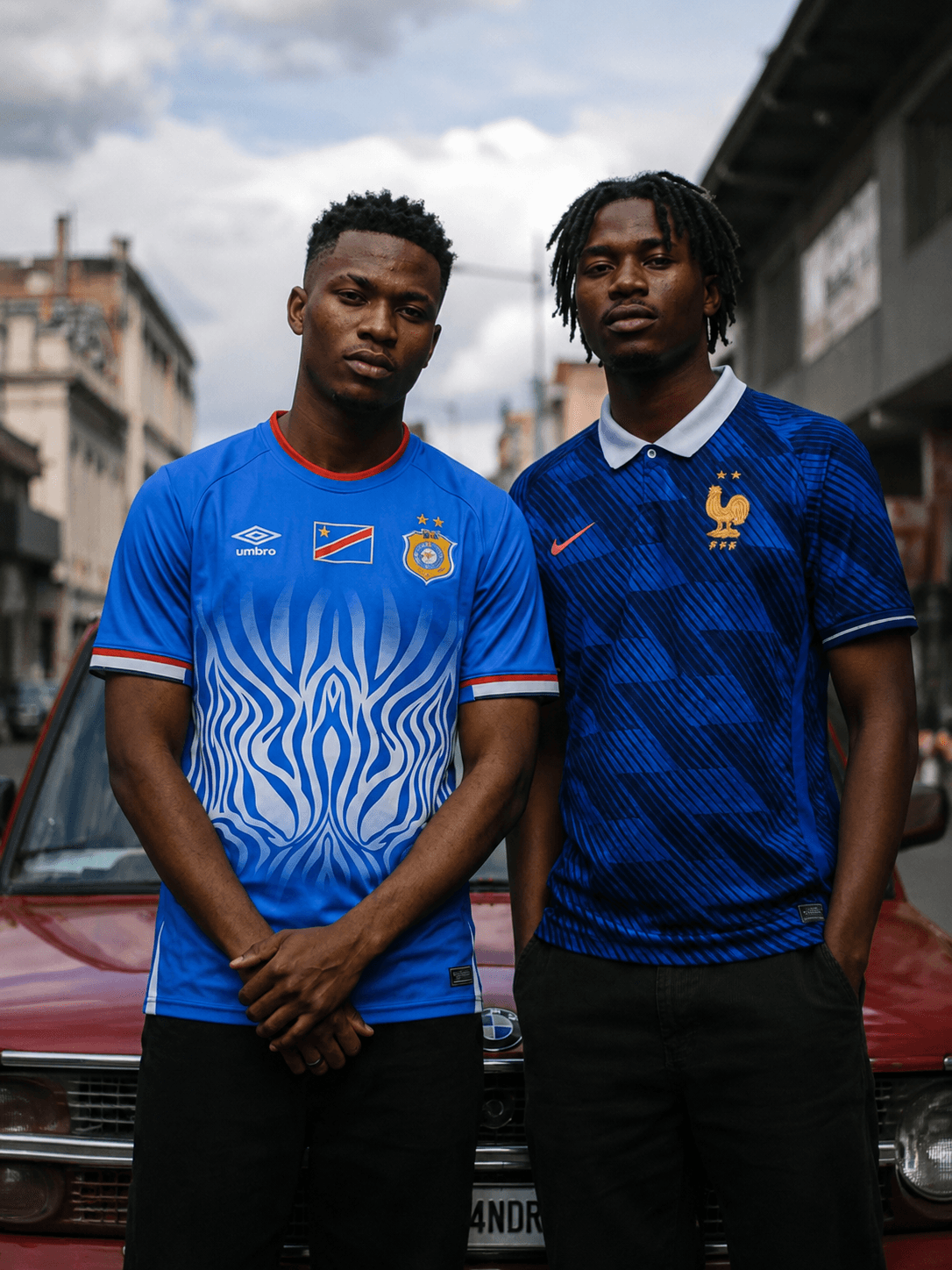 Joueur portant un maillot de football africain